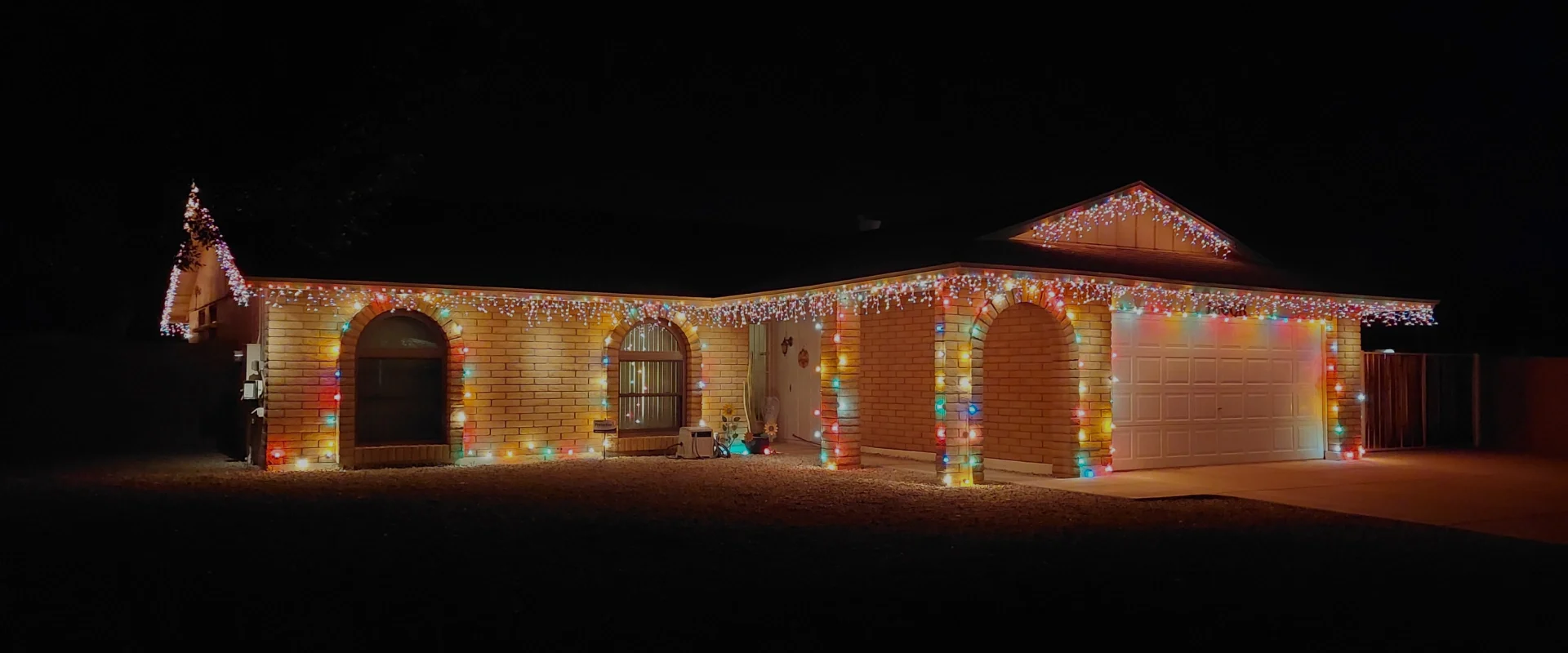 holiday light installation for residential house